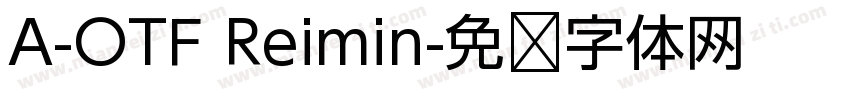 A-OTF Reimin字体转换
